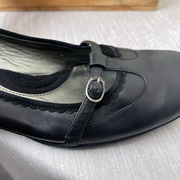 Y2K Kenneth Cole Reaction Mary Jane Flats Black Womens 8.5 LSquare Toe Vintage - Picture 12 of 12